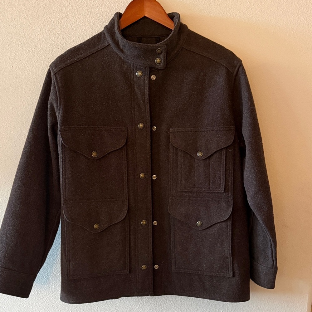 Rare Vintage USA C.C. Filson Virgin Wool Mackinaw Cruiser brown Women’n Jacket m